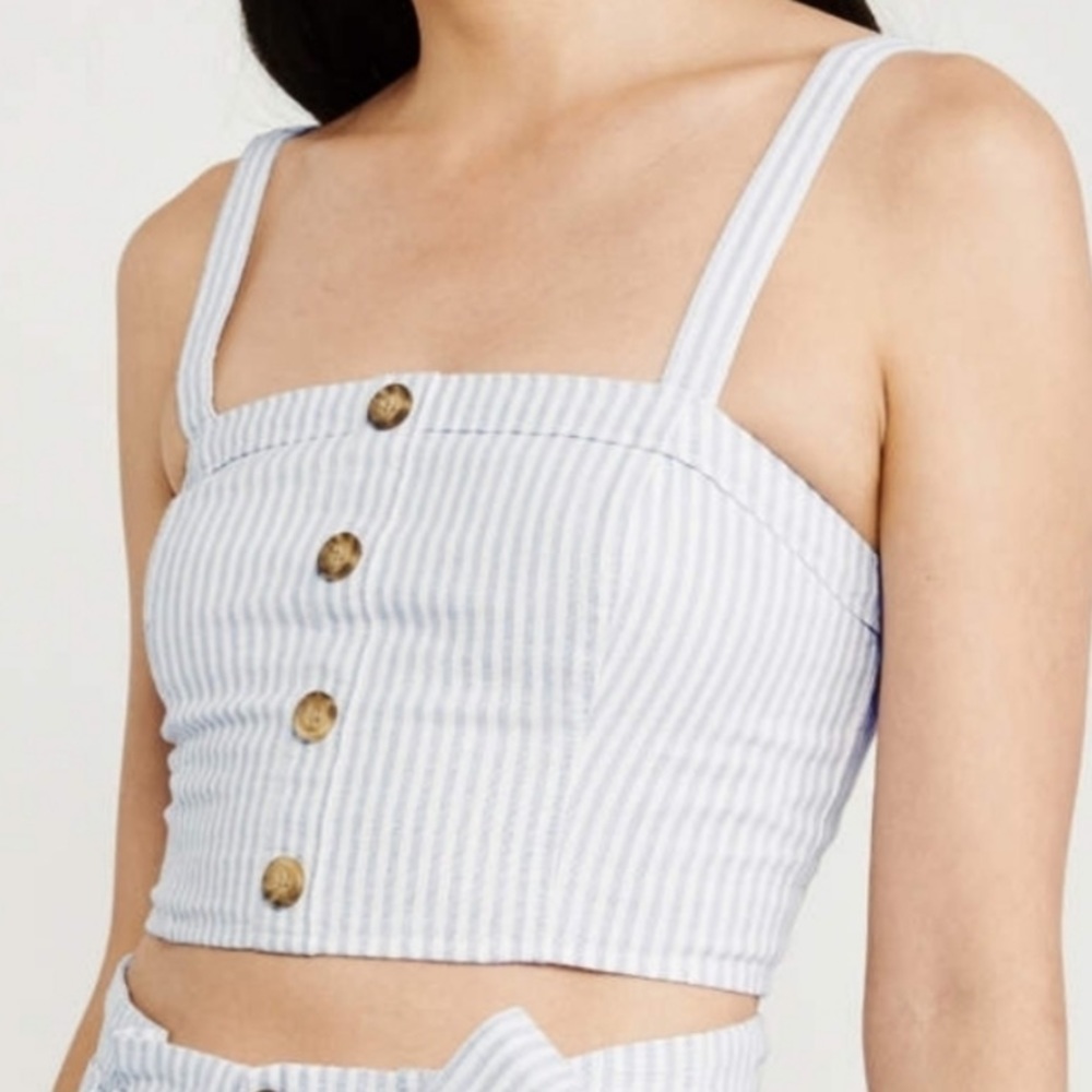 NWT! Abercrombie Striped Crop Top